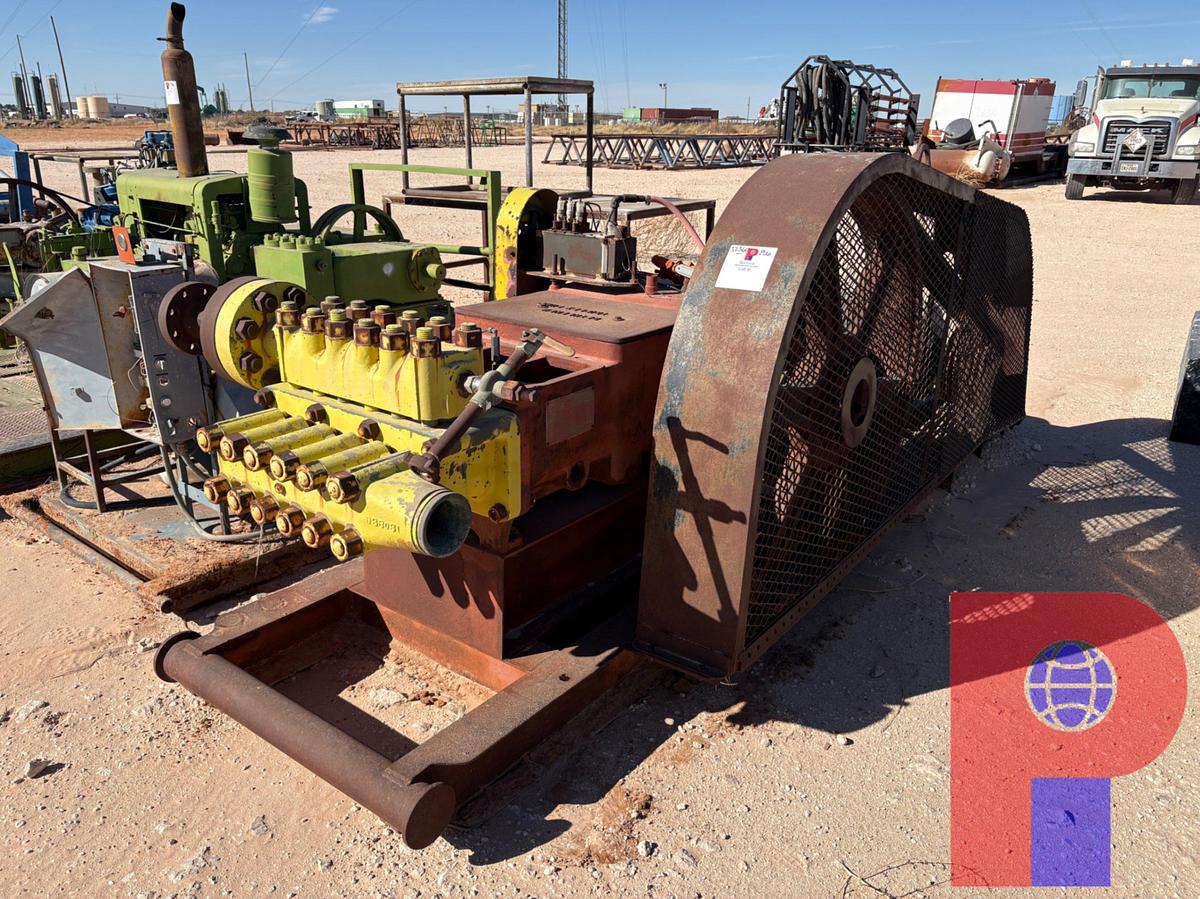 Used BETHLEHEM B-150 TRIPLEX PUMP, SKIDDED & INCOMPLETE PRESSURE WASHER SKID