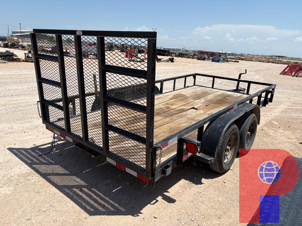 Used 2023 P&C 14.5’ X 6.5’ T/A BUMPER PULL UTILITY TRAILER