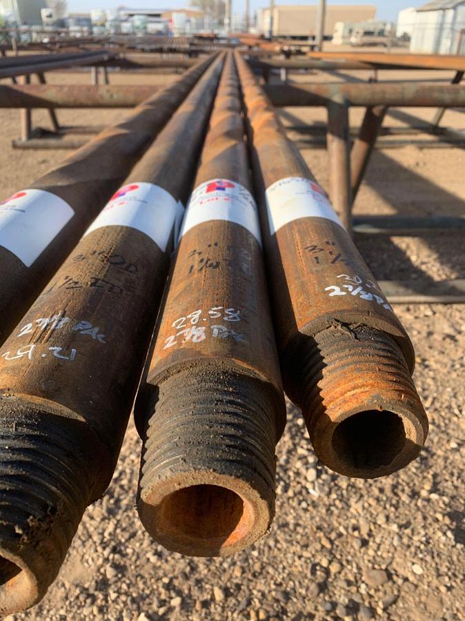 Used 3” OD x 1 1/4” ID 28.58’ L Spiral Drill Coller w/ 2 7/8 PAC