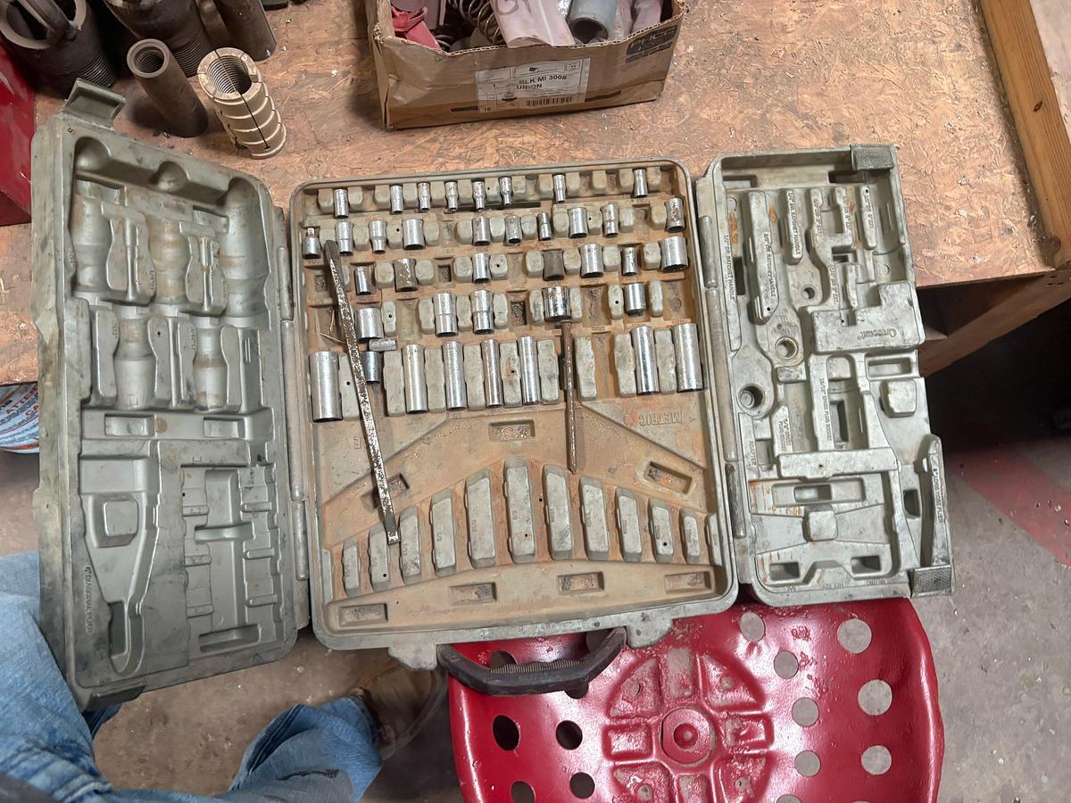 Used (3) crescent socket sets w/ assorted lift nubbins, slip parts, etc.
