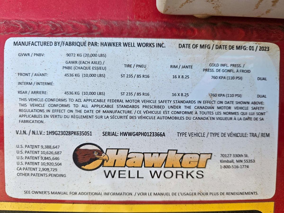 Used 2023 HAWKER WELL WORKS  30'X8.5' T/A GOOSENECK PIPE HANDLER