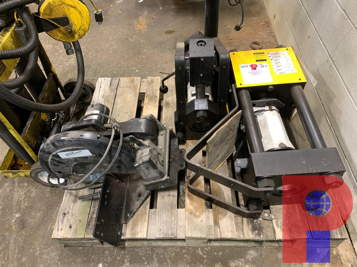 Used BOSTON WEATHERHEAD POWER CUTTER, EATON HYDRAULIC CRIMPING MACHINE W/ ELECTRIC HPU
