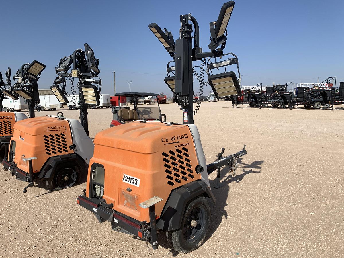 Used 2018 GENERAC MLT6SMD 6KW S/A BUMPER PULL LED LIGHT TOWER