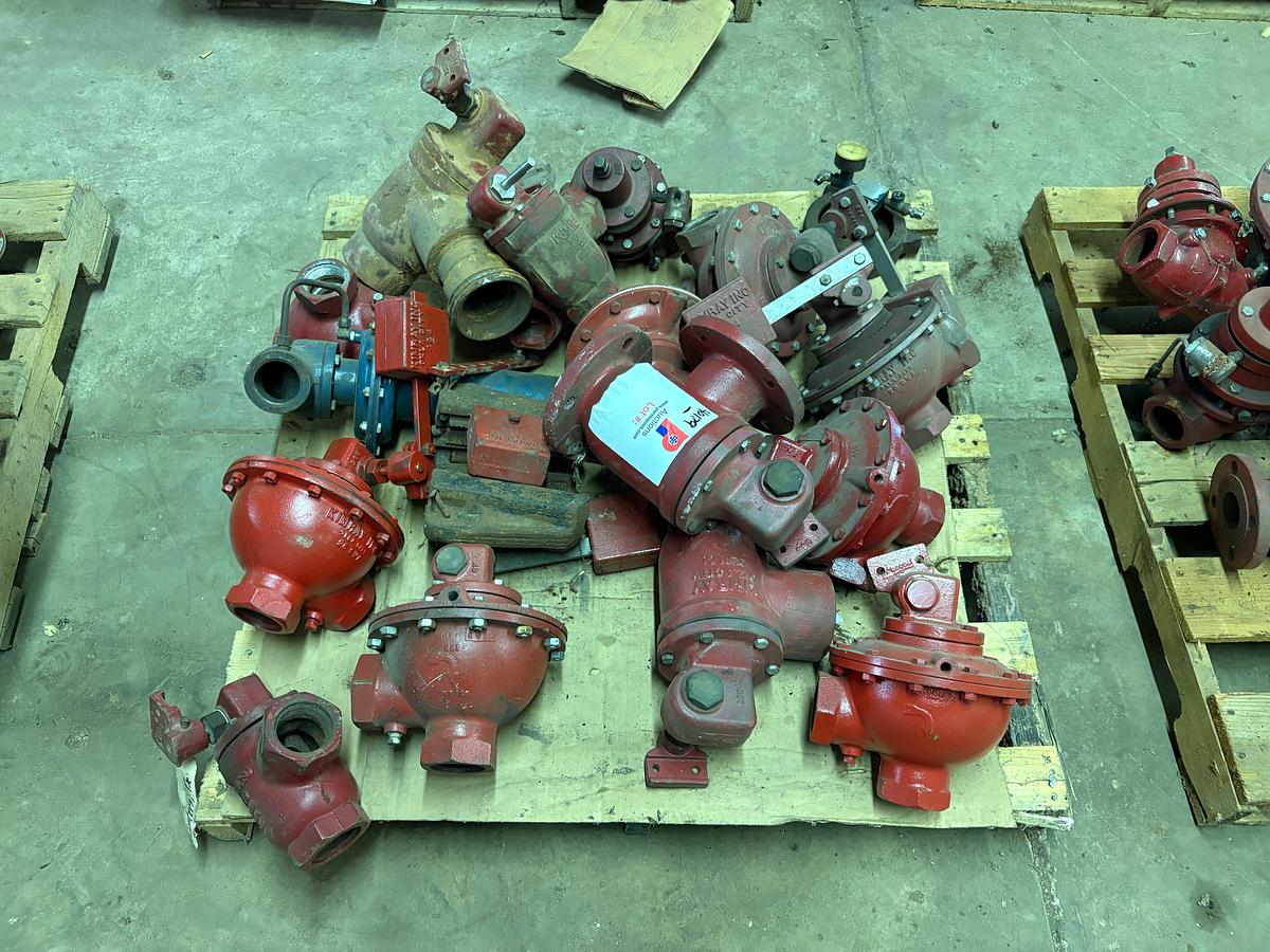 Used Pallet of (15) assorted Kimray 2” & 3” ball & check valves