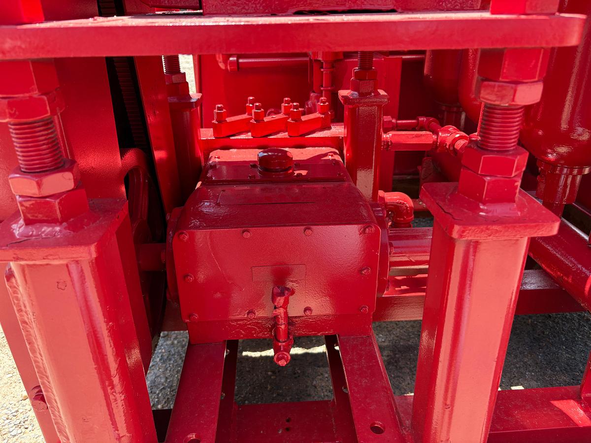 Used Texas west 5-station closing unit, skidded