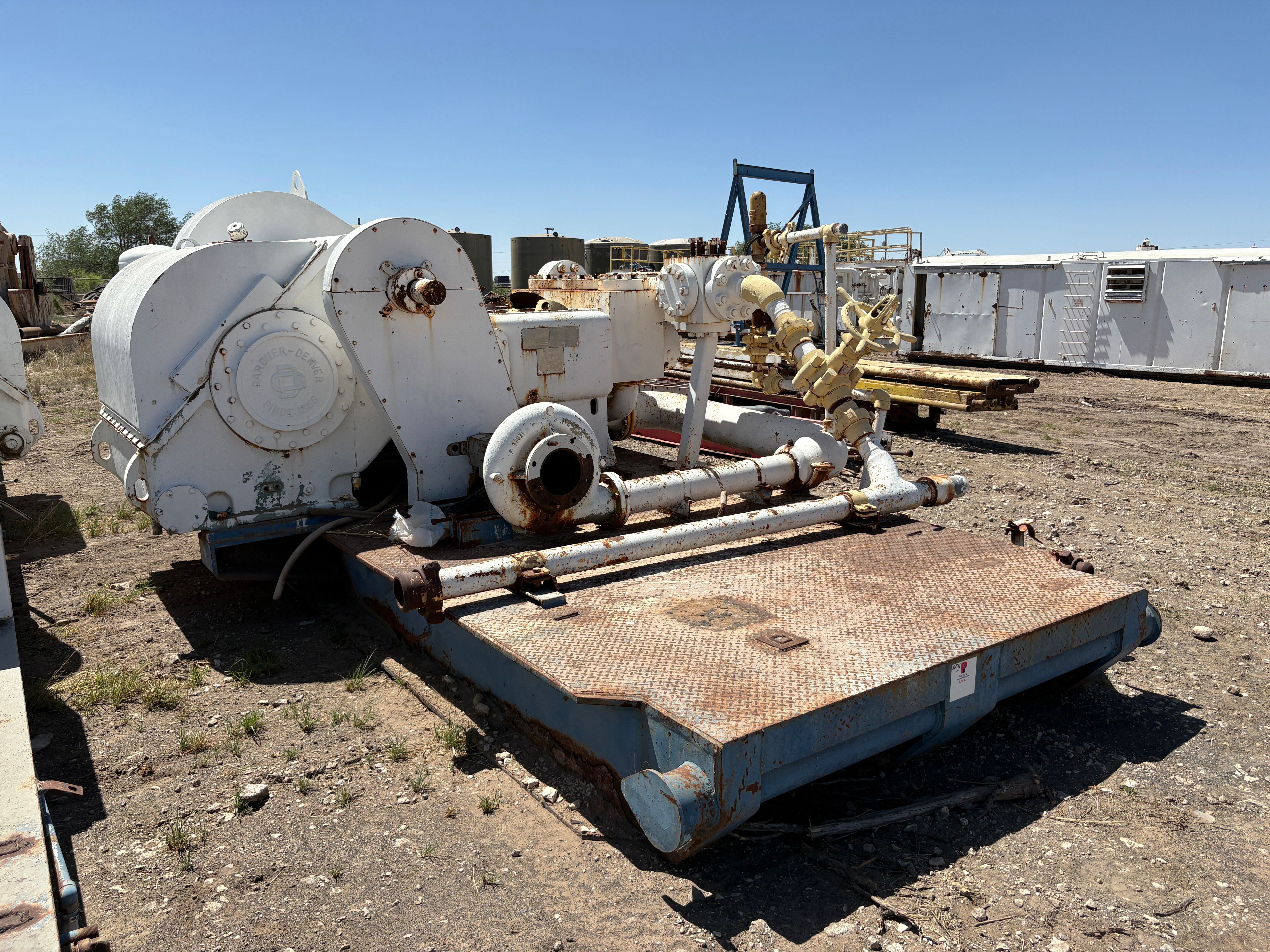Used Gardner Denver pz9 triplex mud pump, mtd on 35’ x 12’ skid