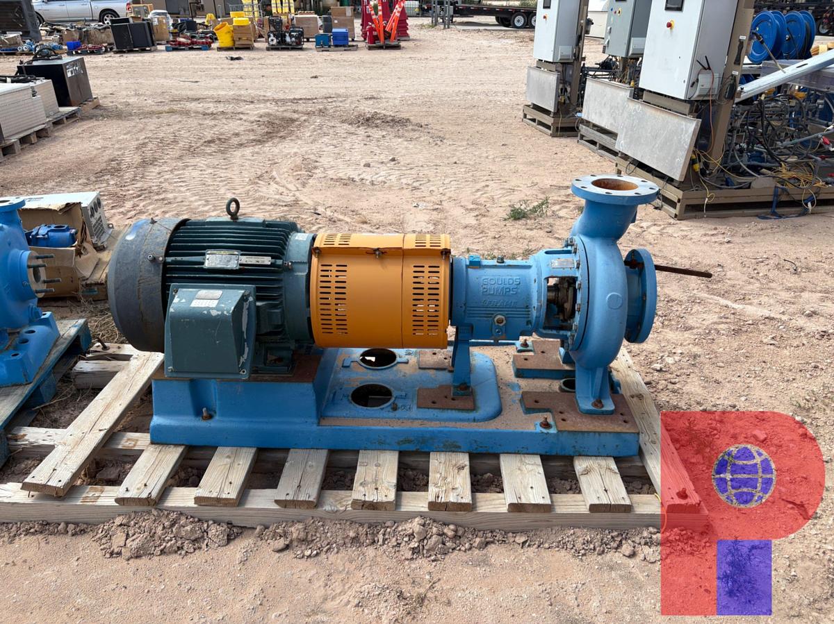 Used GOULDS 6X8-13 CENT PUMP P/B: BALDOR 75HP ELECTRIC MOTOR