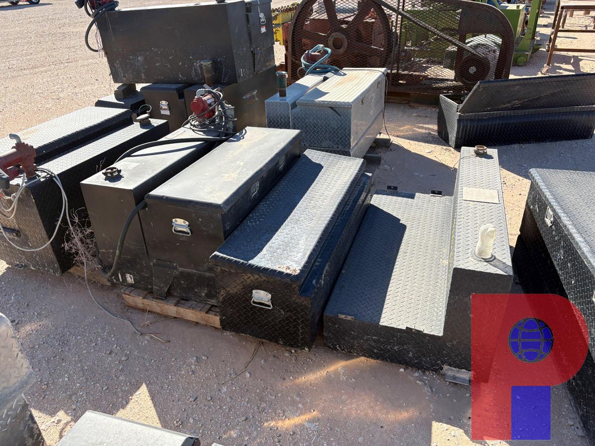 Used (5) ASSORTED TRUCK TOOLBOXES & L-SHAPED FUEL TANKS