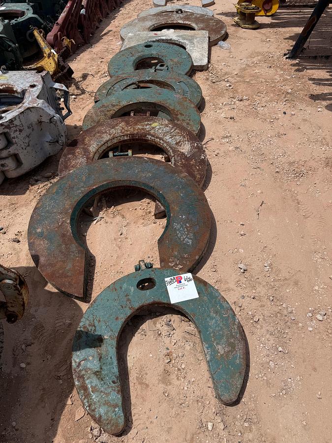 Used (10) 13” TRU 25-1/2” CASING SLIP TYPE SPIDER ELEVATOR BASE PLATES