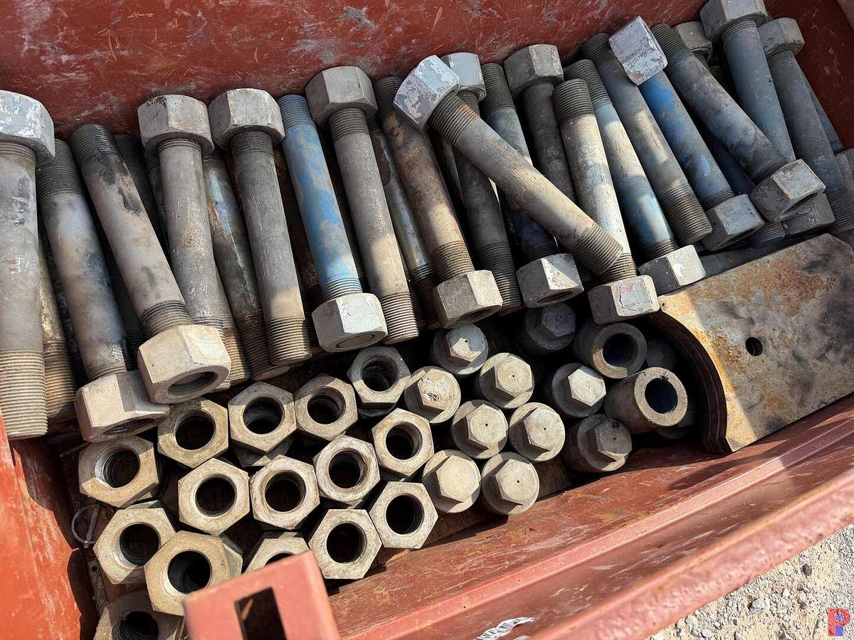 Used (2) JOB BOX W/ 1-1/2” X 12” & 1-3/4” X 12” NUTS & STUDS