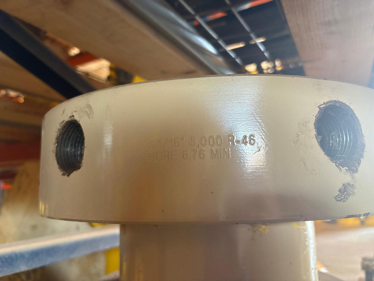 Used (15) assorted 5” 7” & 11”!spacer spools w/ (2) 5” 4-way fluid crosses, & (1) 7-1/16” 5k tubing head