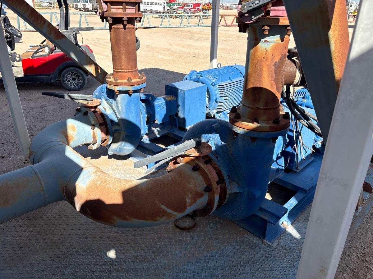 Used 48’ x 104” x 11’ 300BBL mud mixing system, skidded
