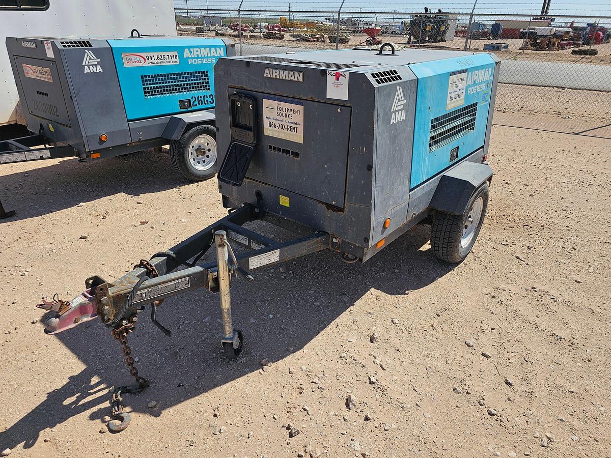 Used 2020 ALLIANCE NORTH AMERICA AIRMAN PDS185S-6E1 S/A TOWABLE AIR COMPRESSOR