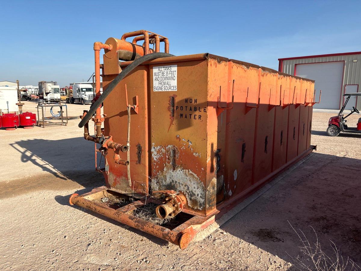 Used 18’ x 6’ x 6’ 2-compartment reverse pit, skidded