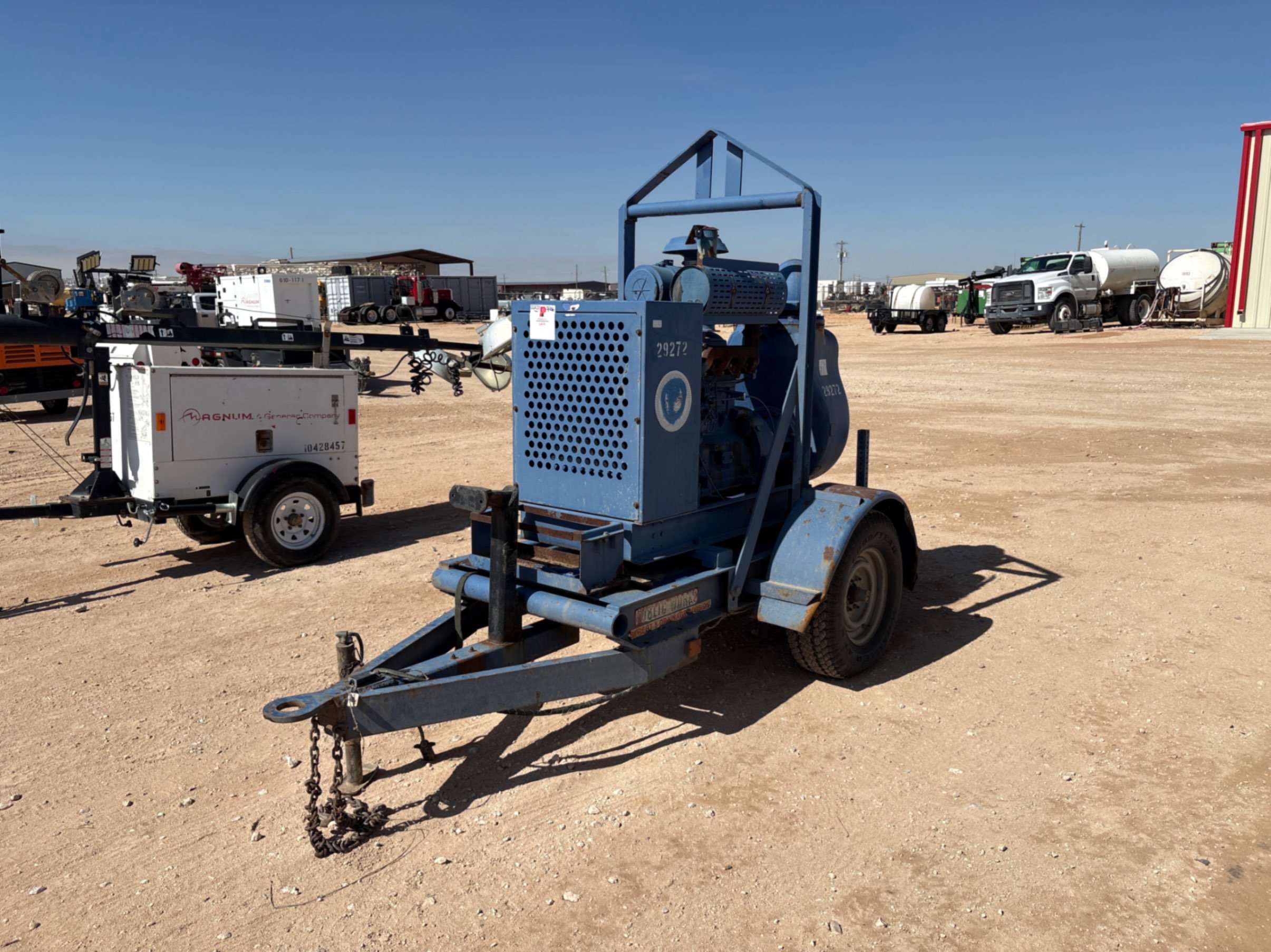 Used GORMAN RUPP SERIES 10 CENT PUMP MTD ON S/A BUMPER PULL TRAILER