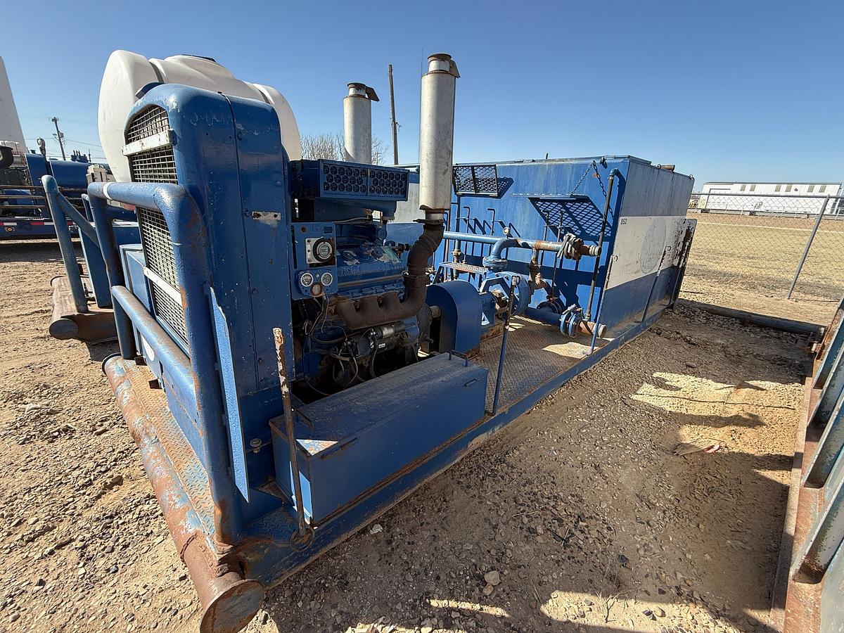 Used MCM 4X5 CENTRIFUGAL PUMP CHEMICAL MIXING PLANT P/B DETROIT 6V71 240HP, SKIDDED