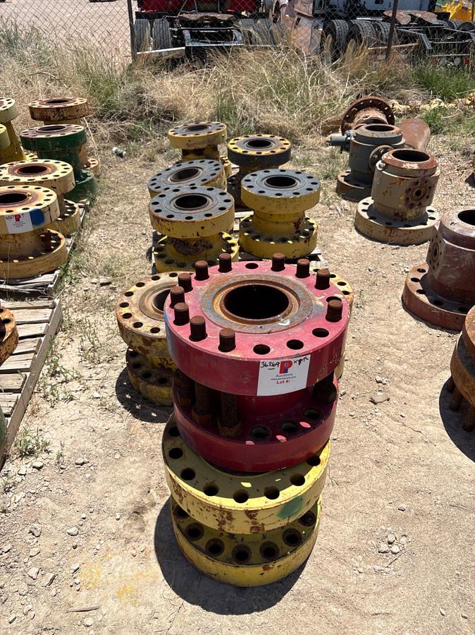 Used (9) assorted 7-1/16” x 16” spacer spools