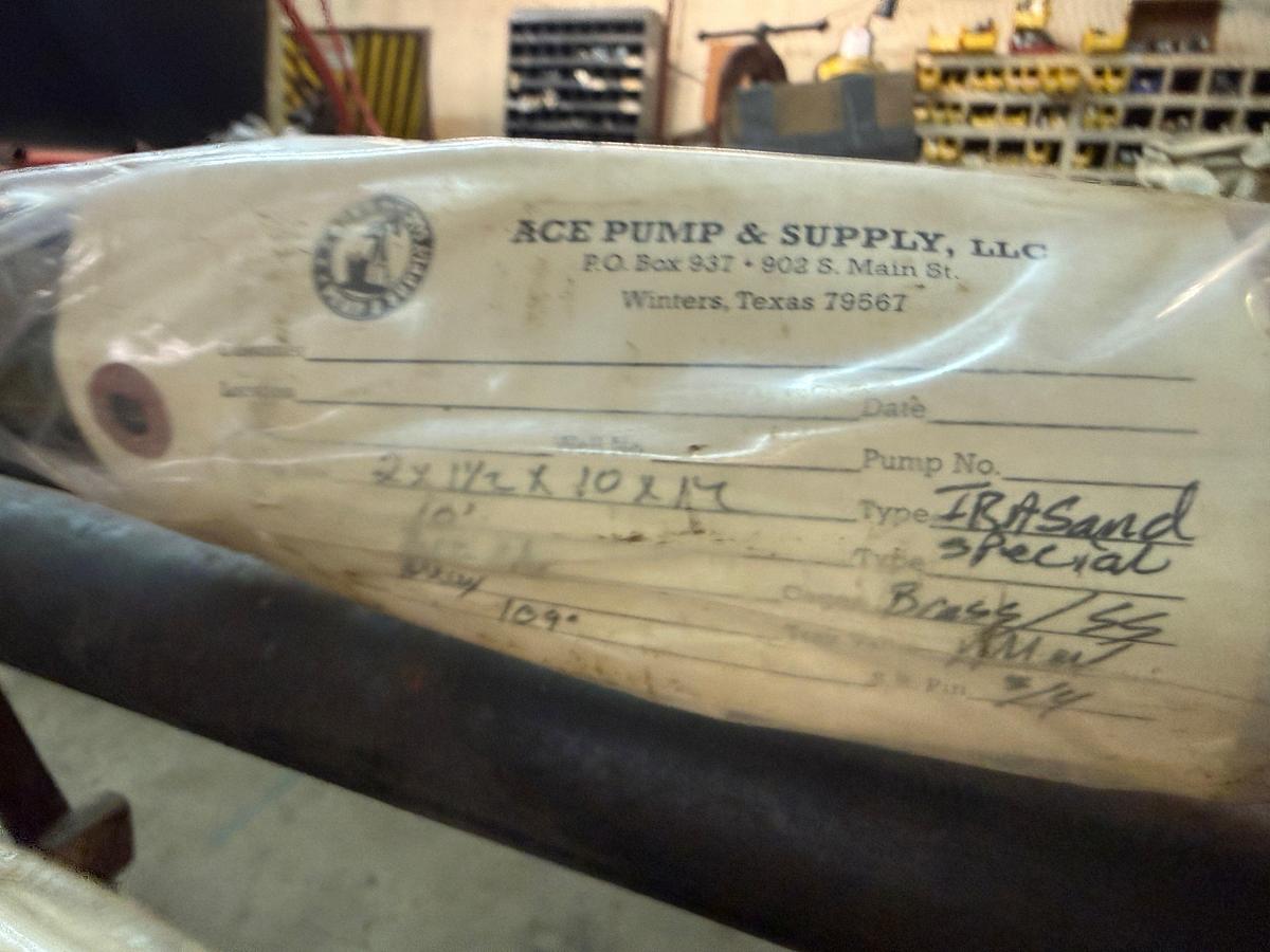 Used 2” x 1-1/2” x 10’ sand spec. BRZ BBL DOWNHOLE PUMP