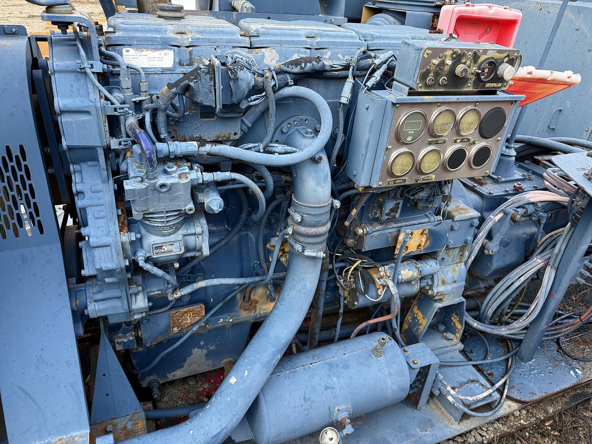 Used KERR T60WS 600 HP TRIPLEX WELL SERVICE PUMP SKIDDED P/B CATERPILLAR C15