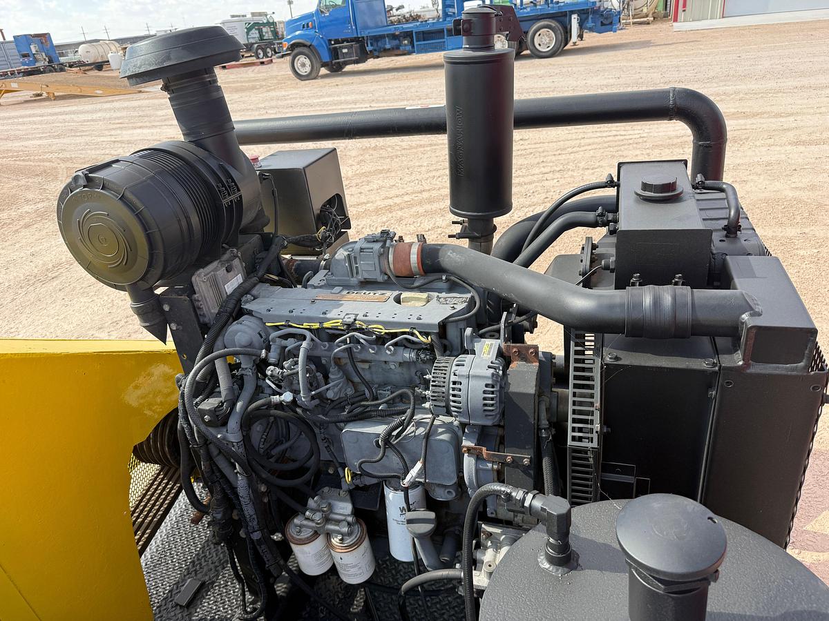 Used GARDNER DENVER FCFXXU 5x8 DUPLEX MUD PUMP P/B DEUTZ 131-HP DIESEL ENGINE SKIDDED