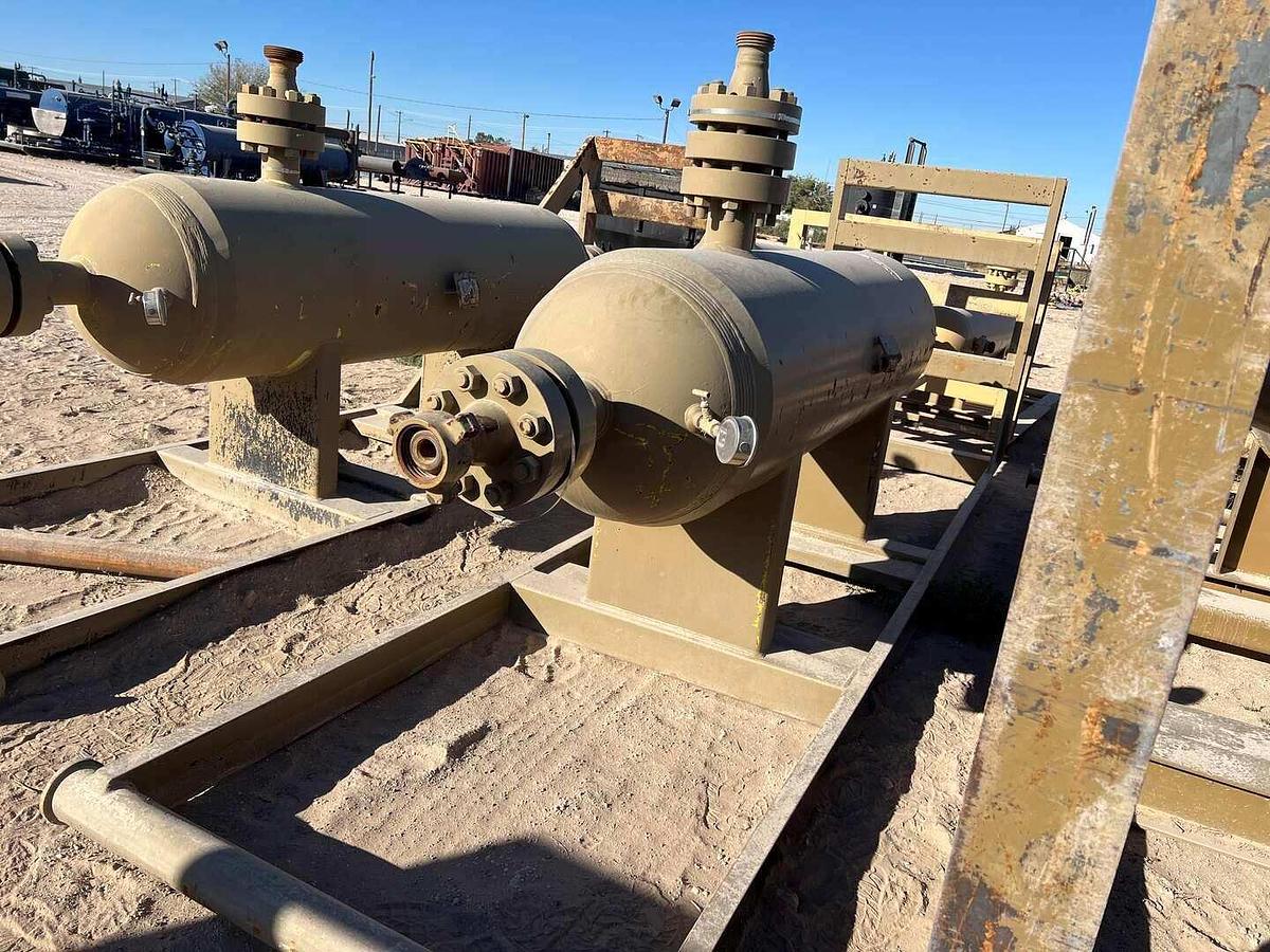 Used CTJ 28” X 8’ 6000 PSI VERTICAL CYCLONIC SAND SEPARATOR