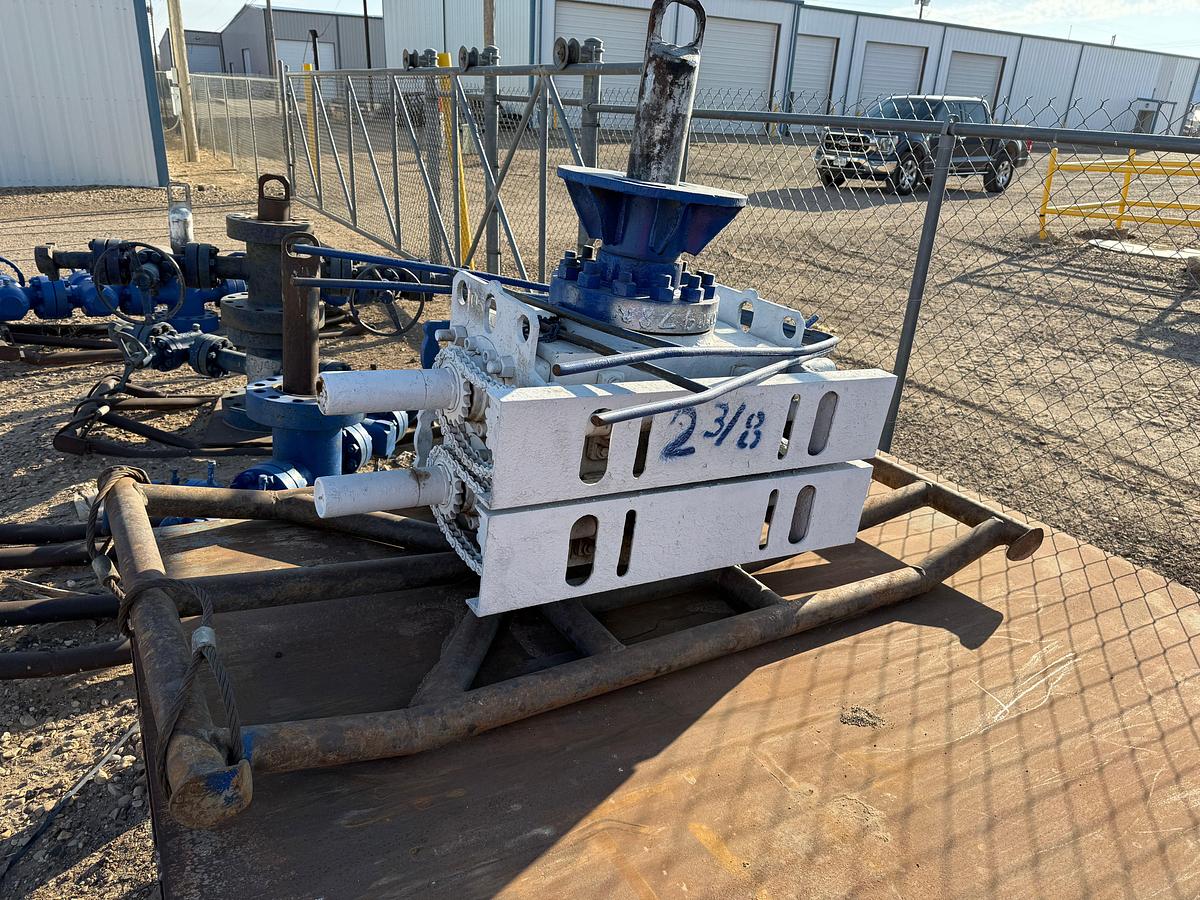 Used 7-1/16 REEDY 5M 2-3/8 DBL MANUAL BLOWOUT PREVENTER, CHARTED