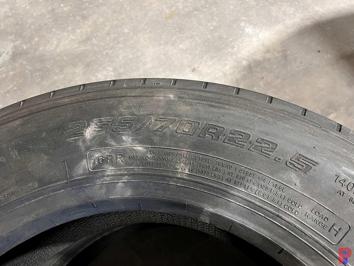 Used TWO UNUSED PRINX AR602 255/70R22.5 TIRES