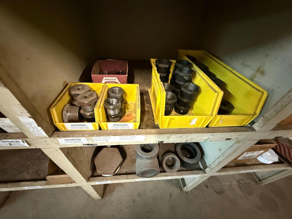 Used SECTION OF (100+) MOSTLY 1/8” THRU 3” 2K WP HEAVY WALL PIPE FITTINGS
