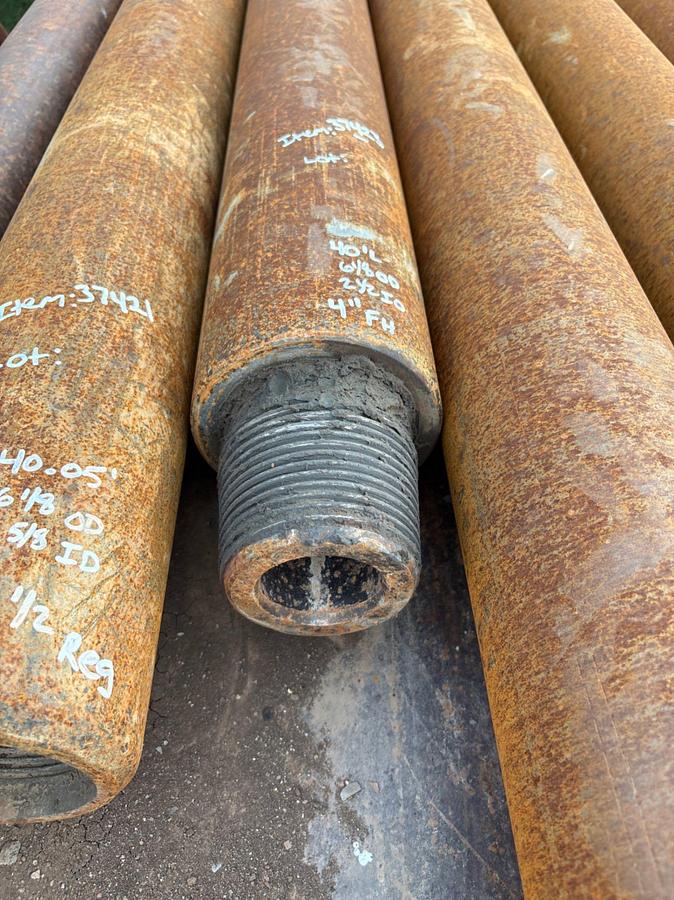 Used 6-1/8”OD x 2-1/2”ID x 40’L 4”FH SLICK DRILL COLLAR