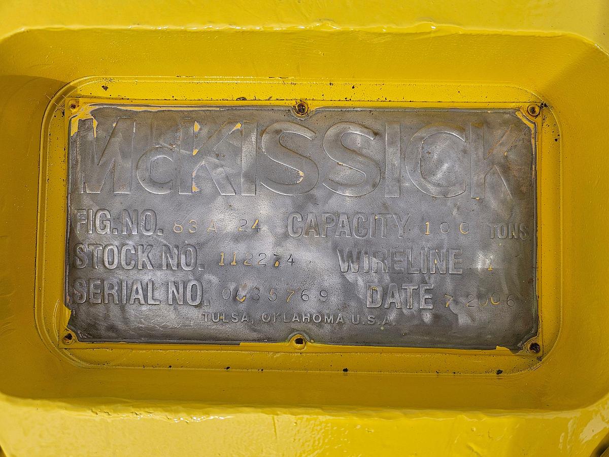 Used MCKISSICK 100-TON TUBING BLOCKS (6/26 CERTIFICATION W/ PAPERWORK)