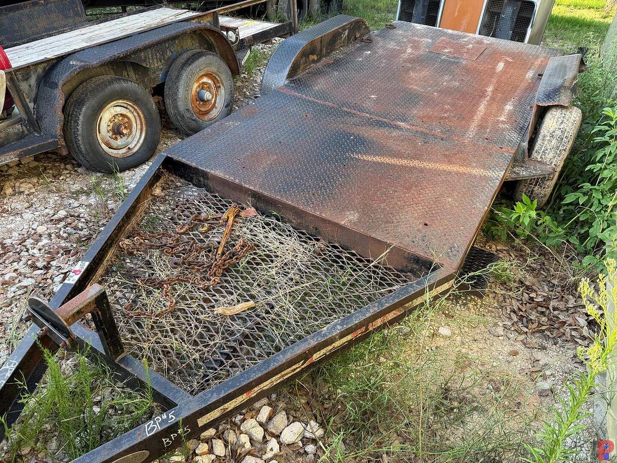 Used 12’ T/A STEEL FLATBED BUMPER PULL TRAILER