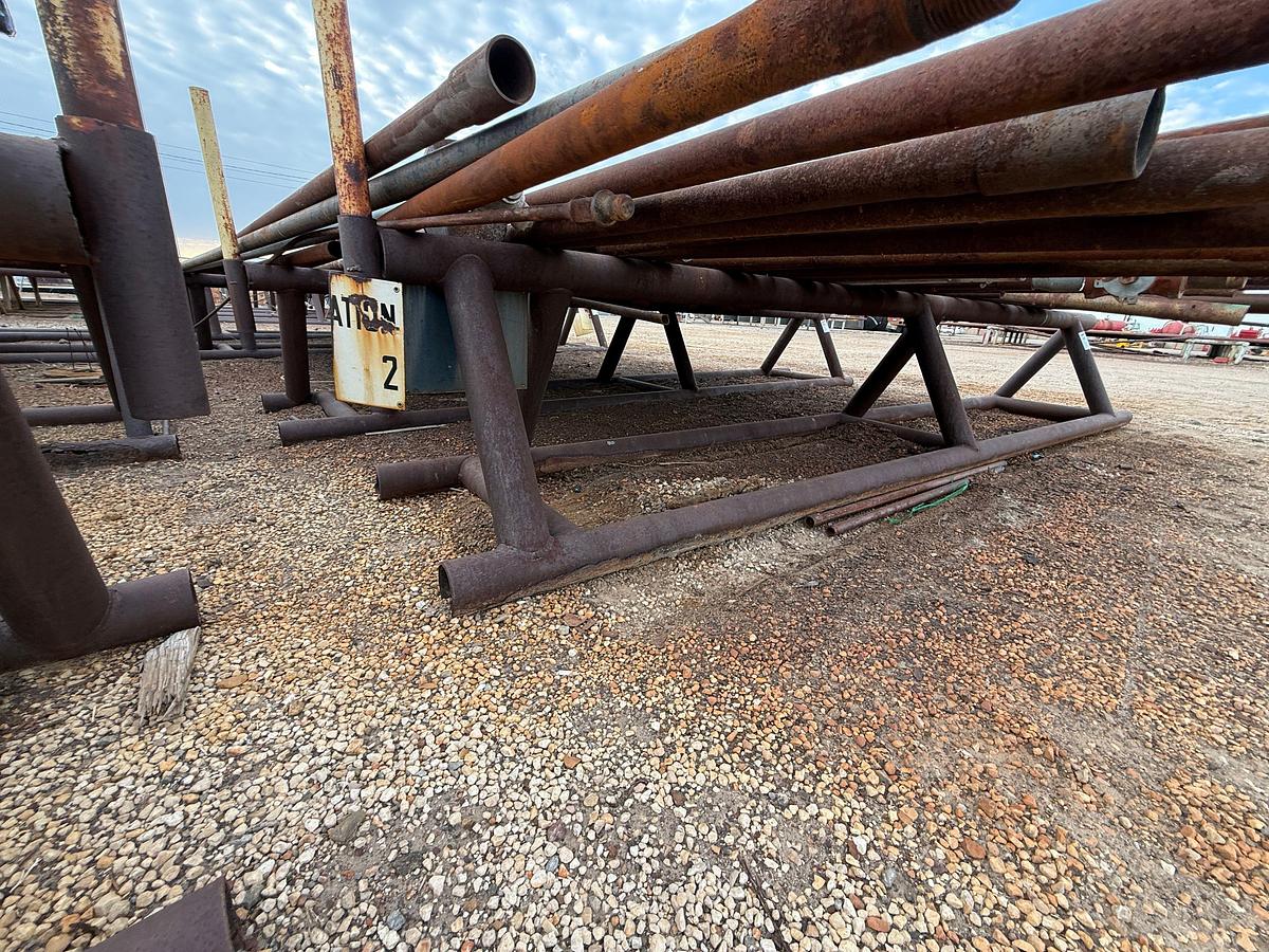 Used (2 x $) 16’ x 32” TRIANGULAR PIPE RACKS W/ PIPE STAYS