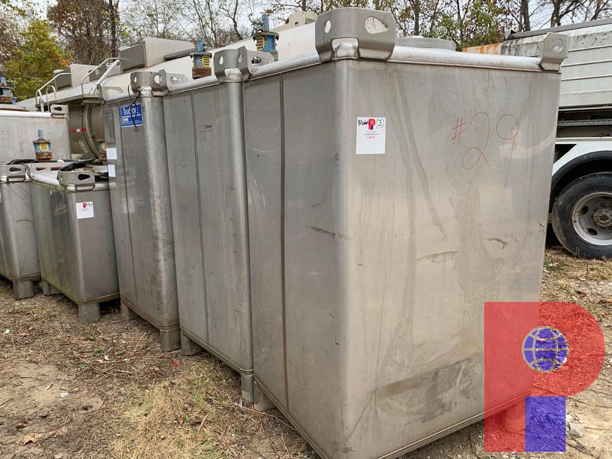 Used (3) METALCRAFT 500 GALLON STAINLESS STEEL CONTAINERS