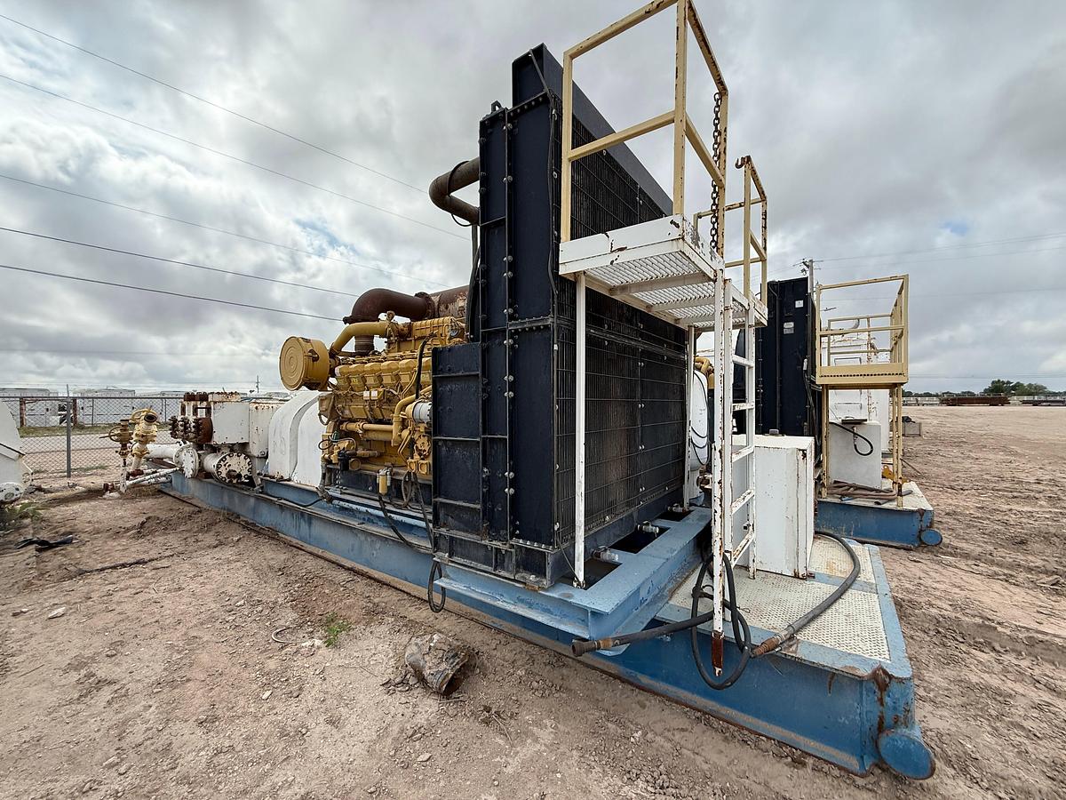 Used 2011 GARDNER DENVER PZ11 TRIPLEX DRILLING MUD PUMP P/B CATERPILLAR 3512, SKIDDED