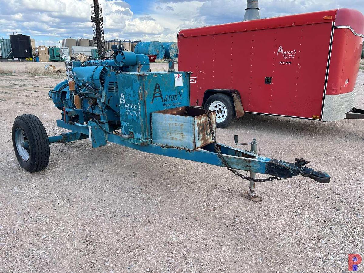 Used DEUTZ MODEL  F5L912 5-CYLINDER DIESEL ENGINE MTD ON A  SHOPBUILT SINGLE AXLE TRAILER