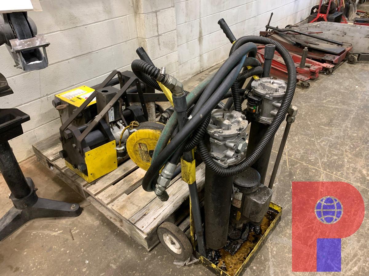 Used BOSTON WEATHERHEAD POWER CUTTER, EATON HYDRAULIC CRIMPING MACHINE W/ ELECTRIC HPU