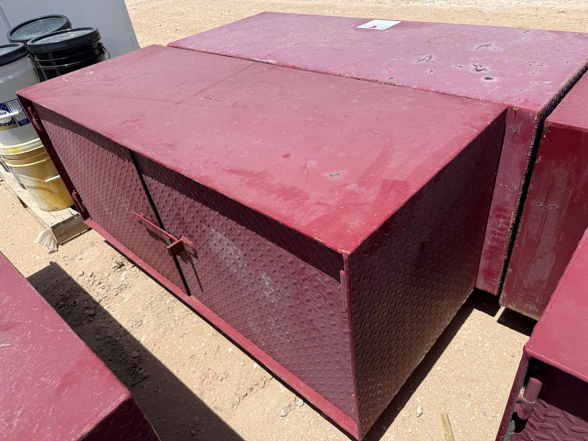 Used (2) 5’L x 2’W x 2’H STEEL 2-DOOR TOOL BOXES
