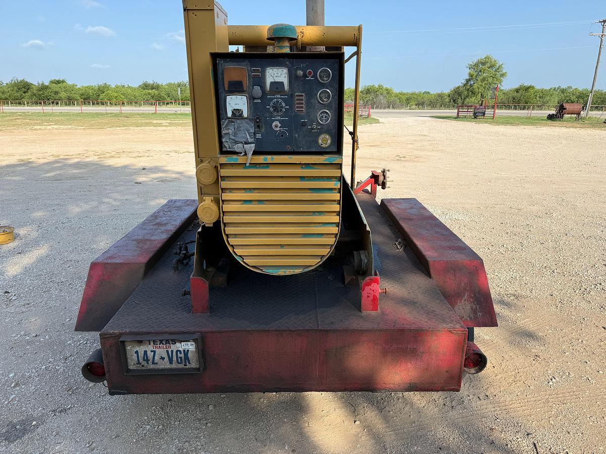 Used ONAN GENSET 100-KW 3-PHASE P/B ALLIS-CHALMERS 670T DIESEL ENGINE, MTD ON T/A BP TRAILER