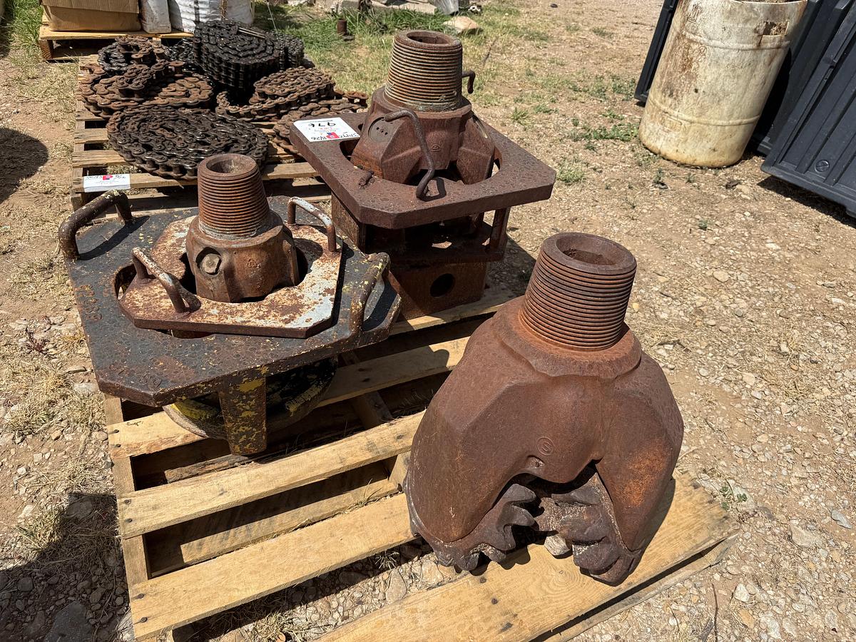 Used (4) Tricone Drill Bits & (3) Bit Breakers