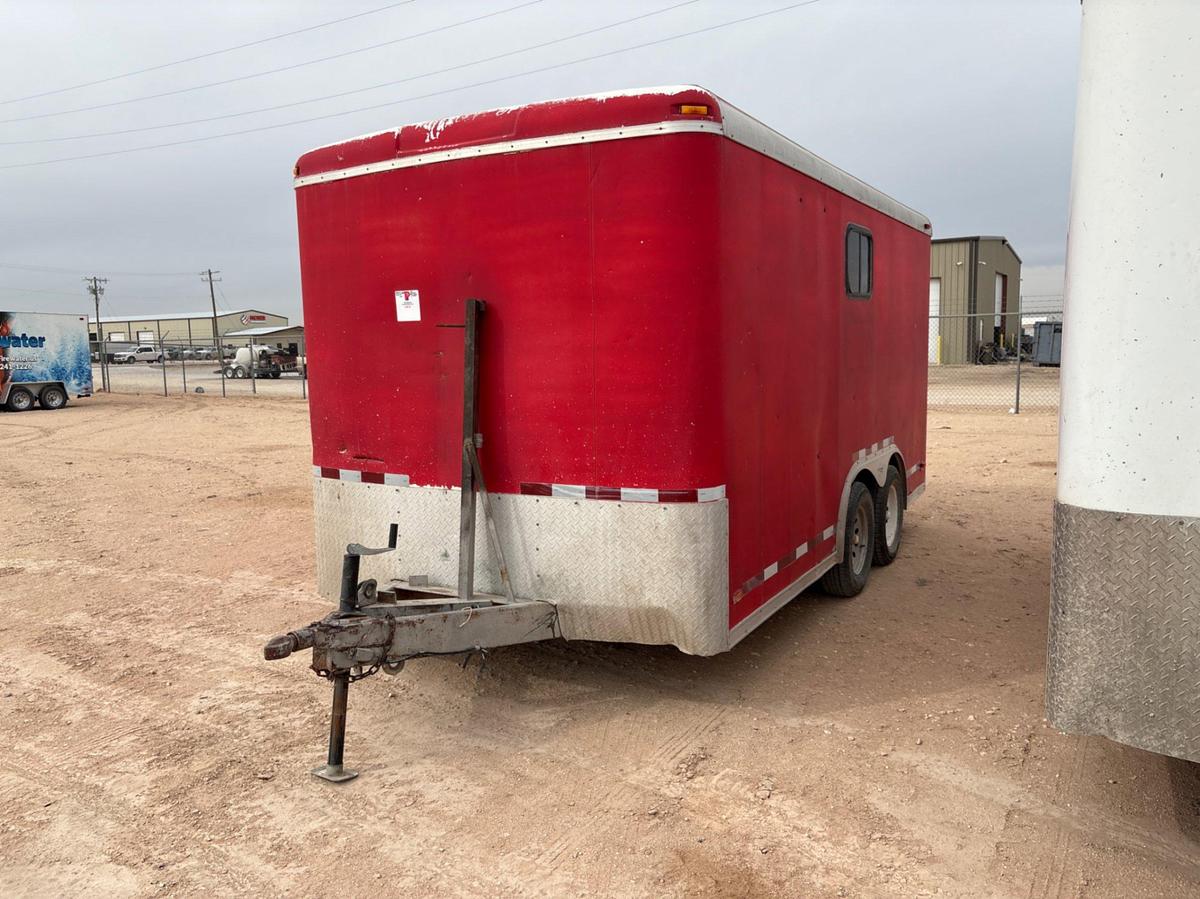 Used 14’ x 7’ T/A bumper pull crew trailer