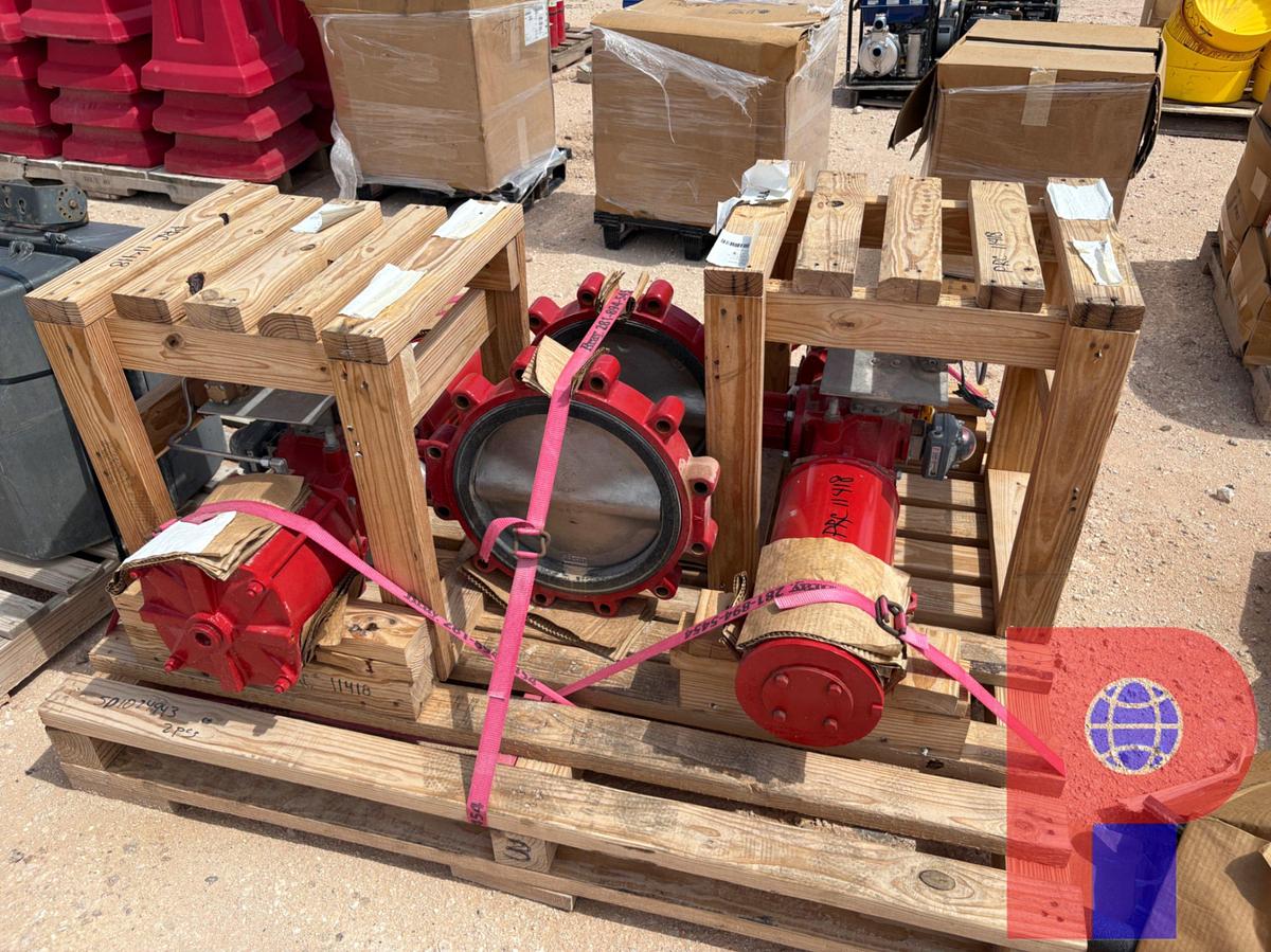 Used (4) 12” 175PSI BUTTERFLY VALVES W/ BRAY ACTUATORS