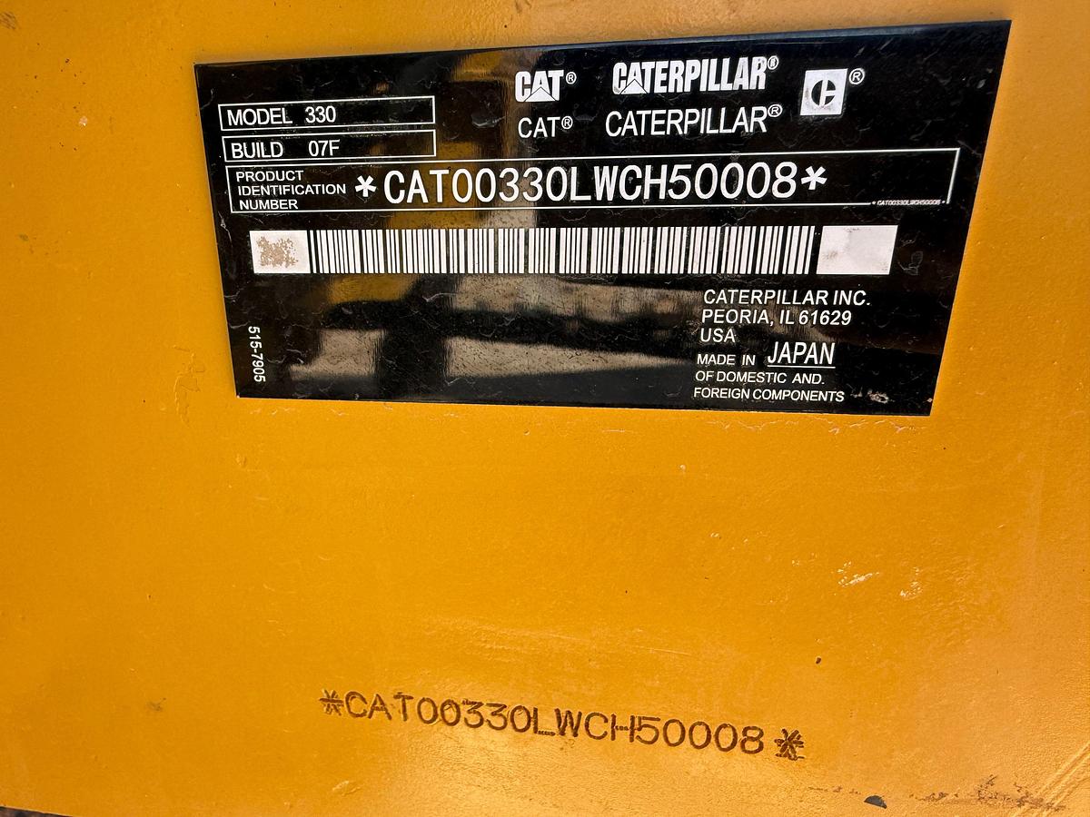 Used 2023 CATERPILLAR 330 CRAWLER EXCAVATOR