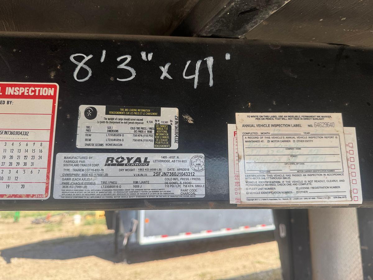 Used 2013 ROYAL 40' WIRELINE GUN / TOOL TRAILER