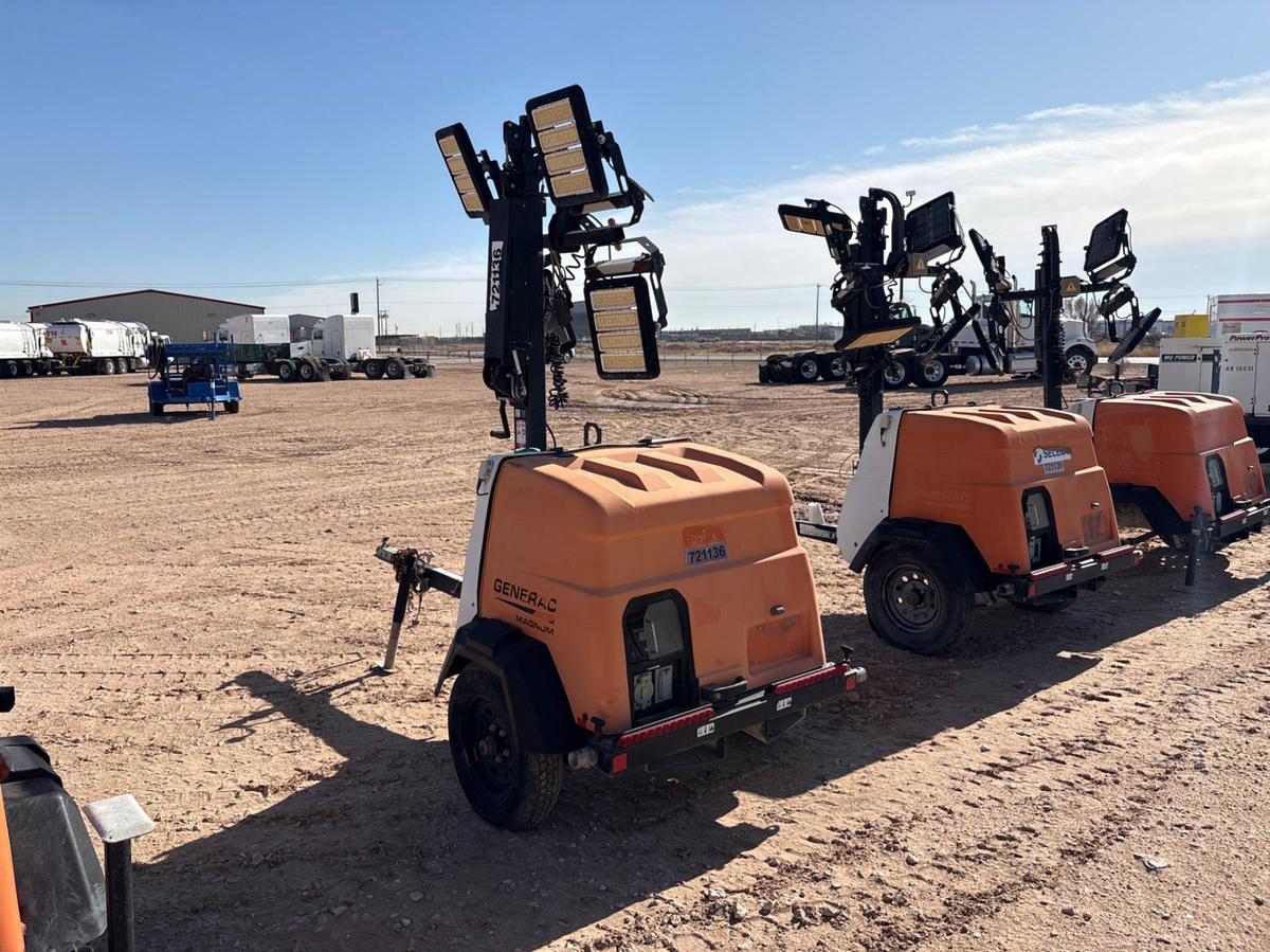 Used 2018 GENERAC MLT6SMD 6KW S/A BUMPER PULL LED LIGHT TOWER