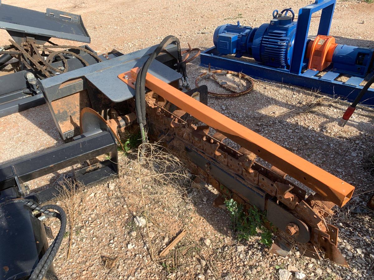 Used Wolverine Skid Steer Trencher Attachment