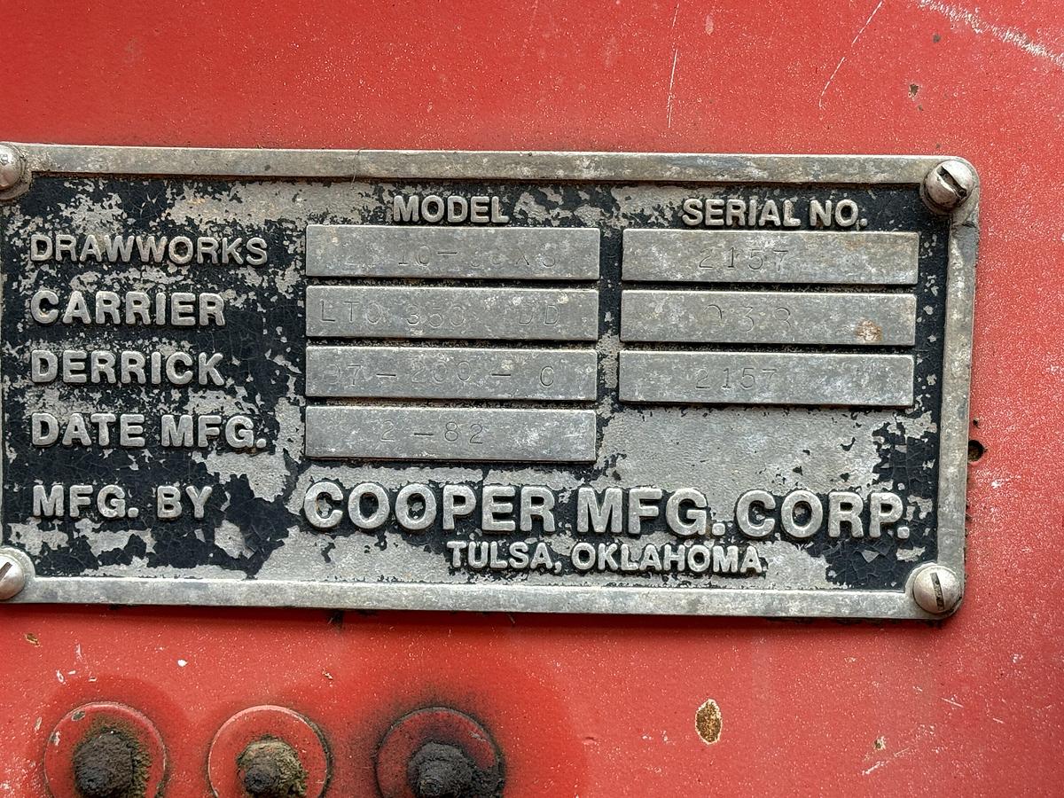 Used 1982 COOPER LTO 350 DD 97’-200K 5-AXLE WELL SERVICE WORKOVER RIG