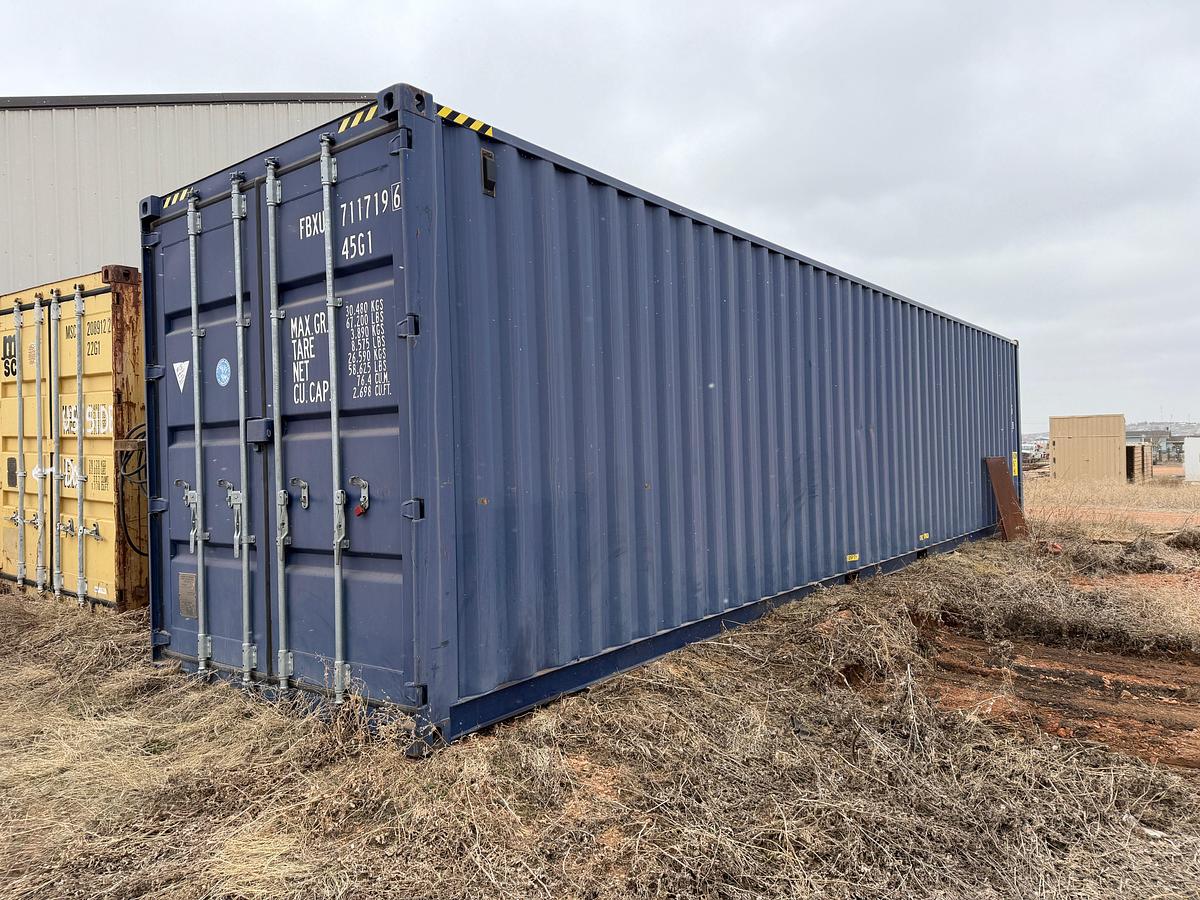 Used 40' HIGH CUBE SEA CONTAINER FULL OF WELL SERVICE RELATED PARTS & SUPPLIES