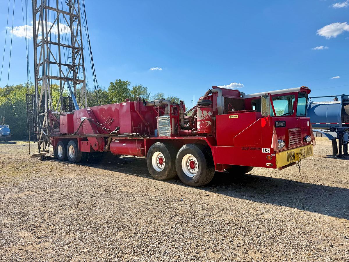 Used 1979 FRANKS EXPLORER III 1287/160 DTD-HT 96’-215K 4-AXLE WELL SERVICE WORKOVER RIG