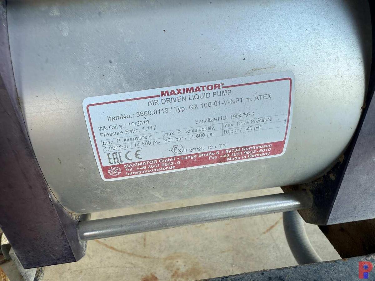 Used 15K WP HYDRAULIC TEST STAND W/ CHART RECORDER