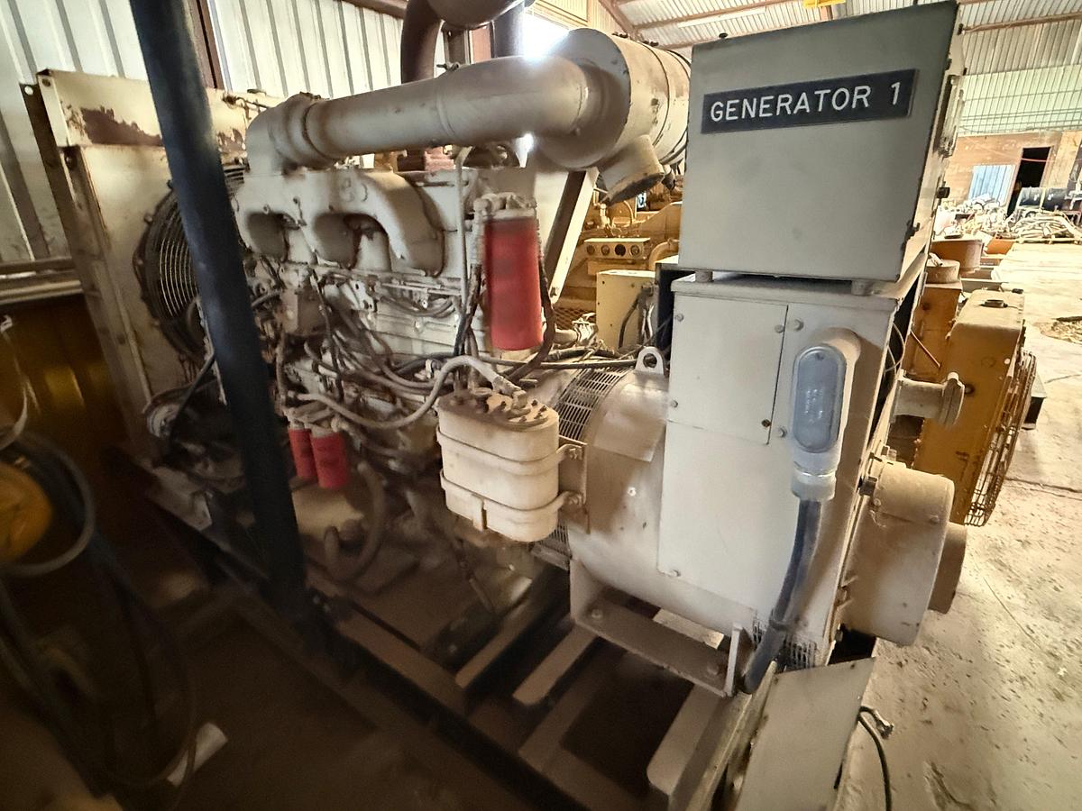 Used 75-KW 3-PHASE NATURAL GAS GENERATOR SET P/B CUMMINS N855G ENGINE